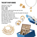 Uworld Simple Classic White Zircon Heart shaped Water Drop Ring Stainless Steel Gold Color Non Layered Double Layer Ring Women's