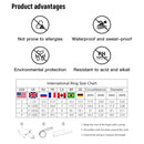 Uworld Simple Classic White Zircon Heart shaped Water Drop Ring Stainless Steel Gold Color Non Layered Double Layer Ring Women's