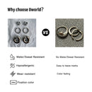 Uworld Simple Classic White Zircon Heart shaped Water Drop Ring Stainless Steel Gold Color Non Layered Double Layer Ring Women's